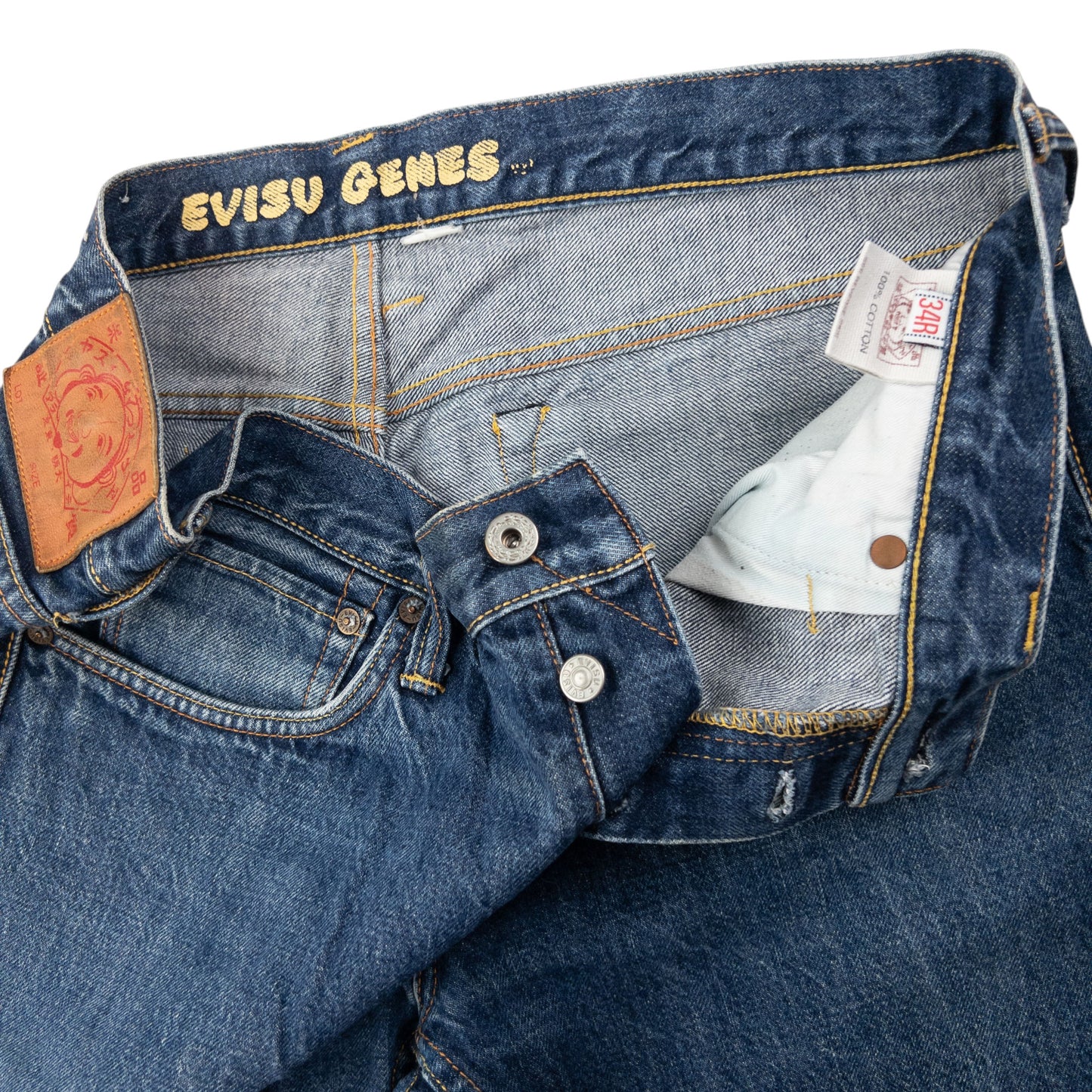 Vintage Evisu Double Gull Japanese Denim Jeans Size W36