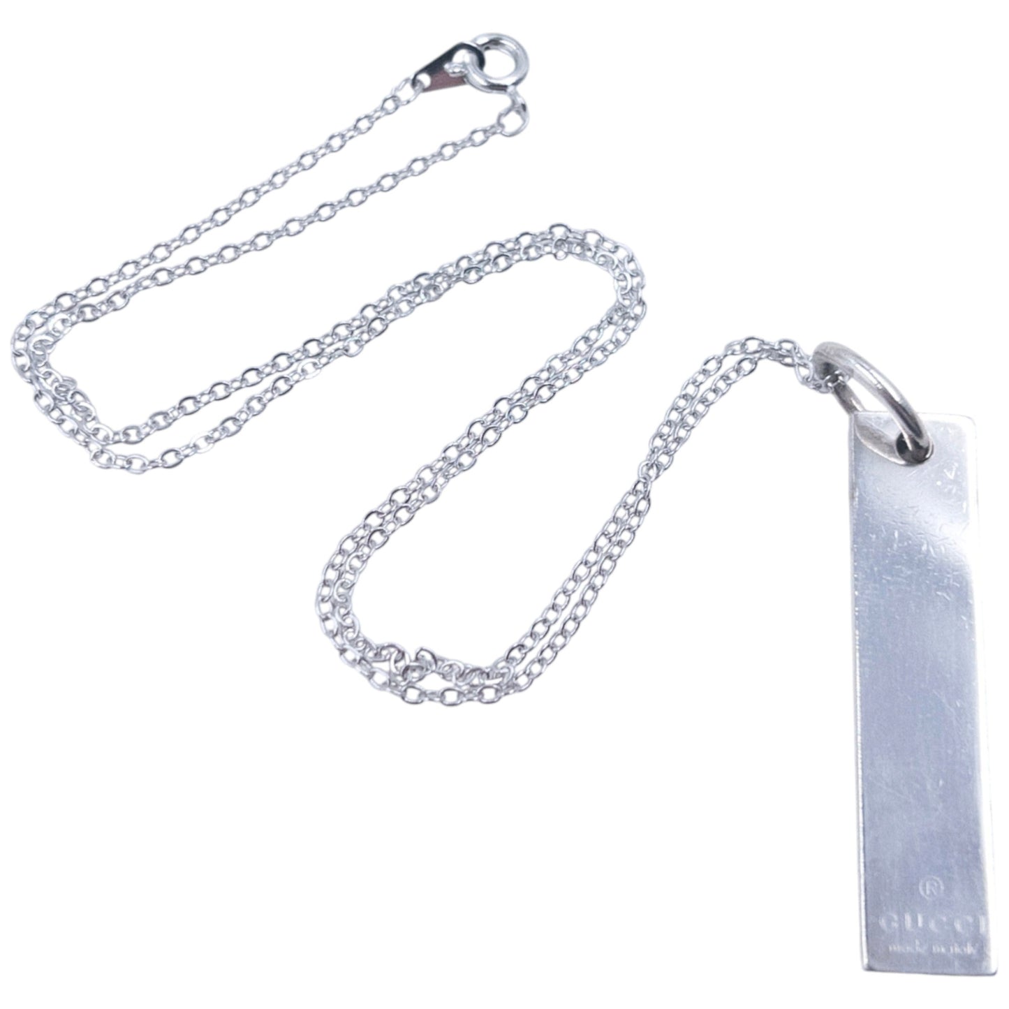 Vintage 2000s Gucci Silver Pendent Necklace