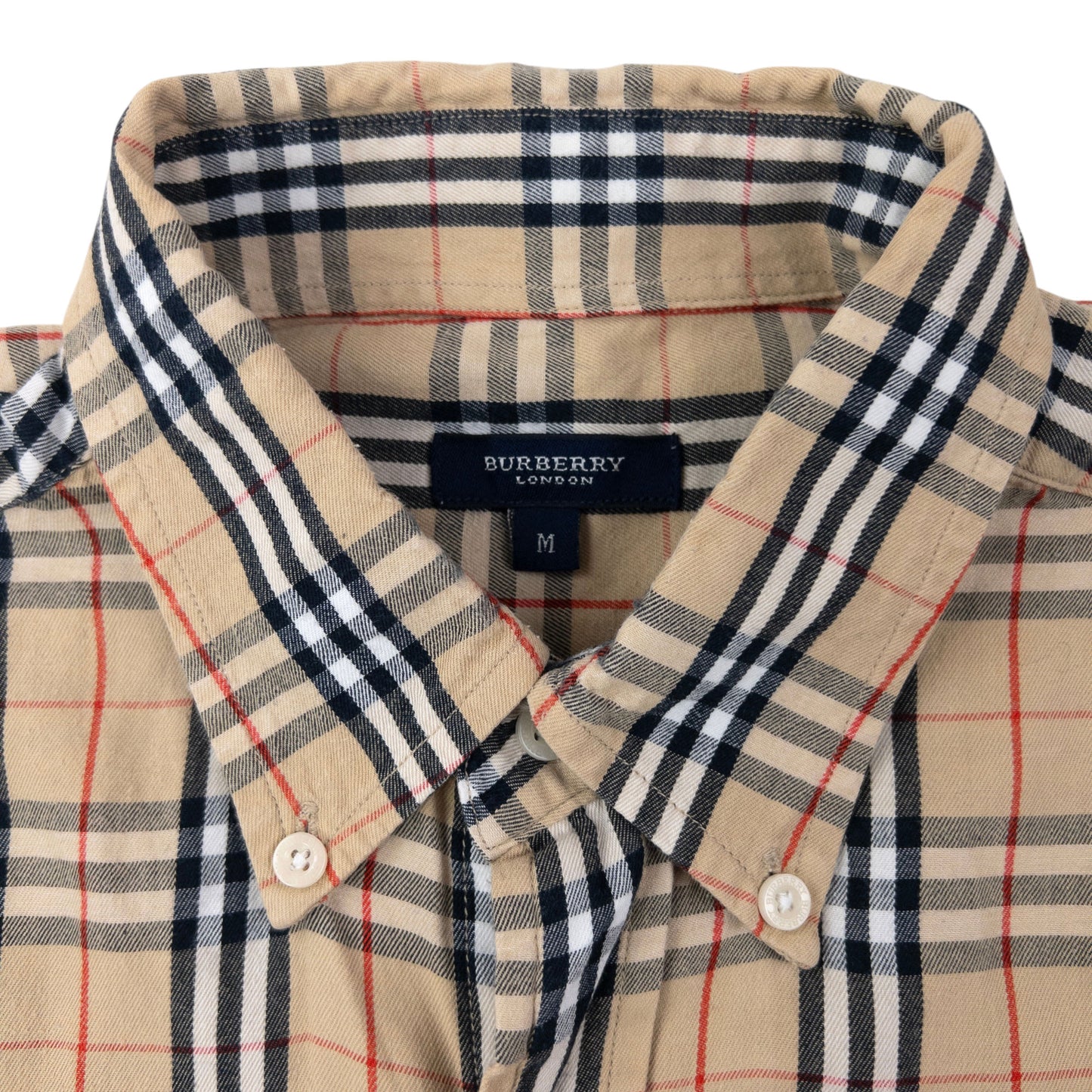 Vintage 2000s Burberry Nova Check Long Sleeve Button Up Shirt Size M