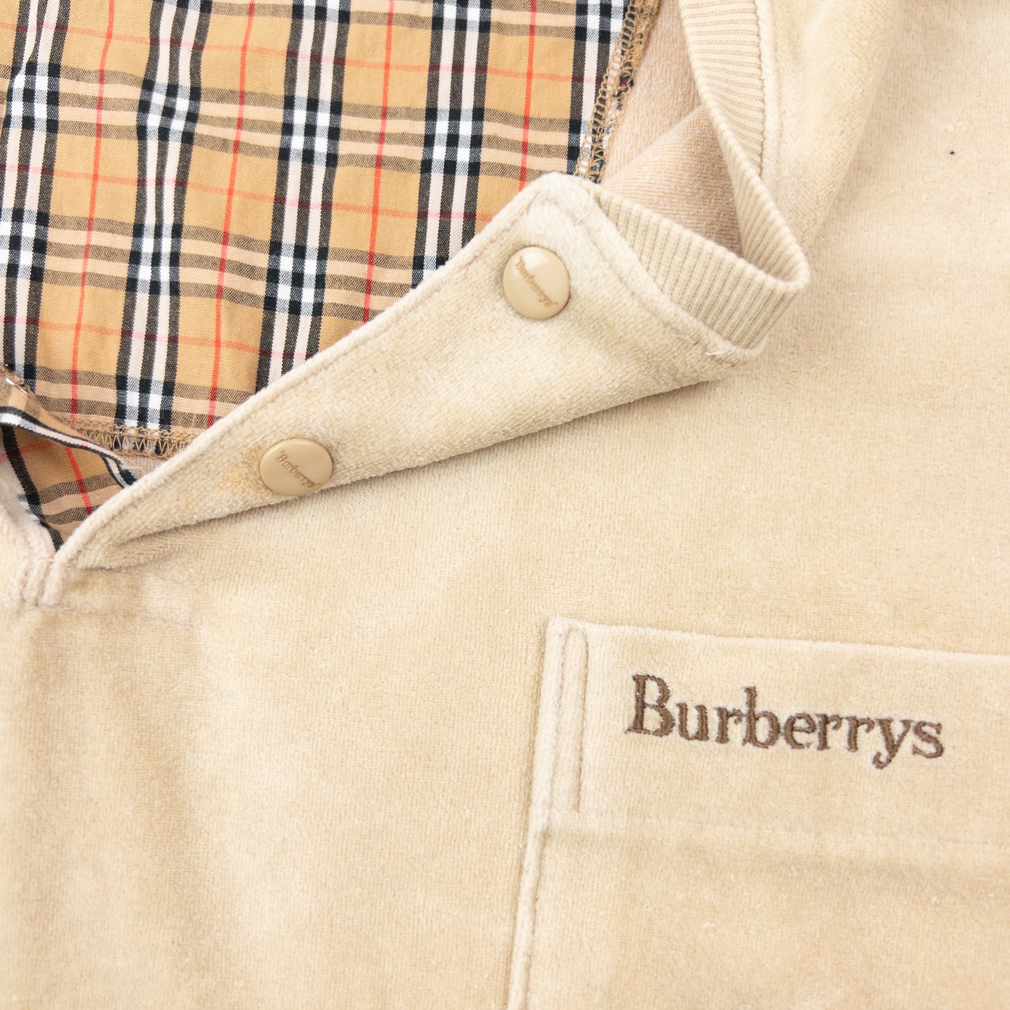 Vintage 90s Burberry Velour Jumper Size L