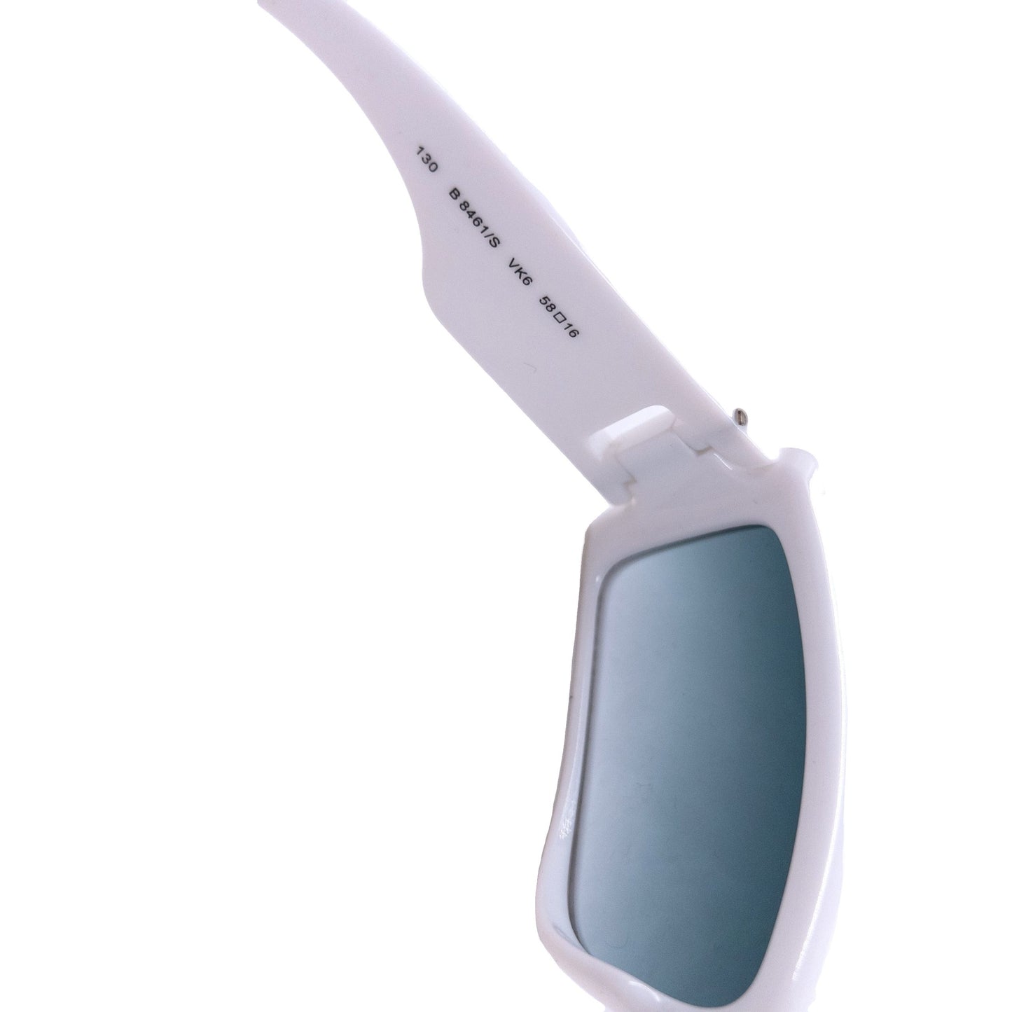 Burberry white sunglasses embossed Nova Check design on the sides with gradient tinted lenses