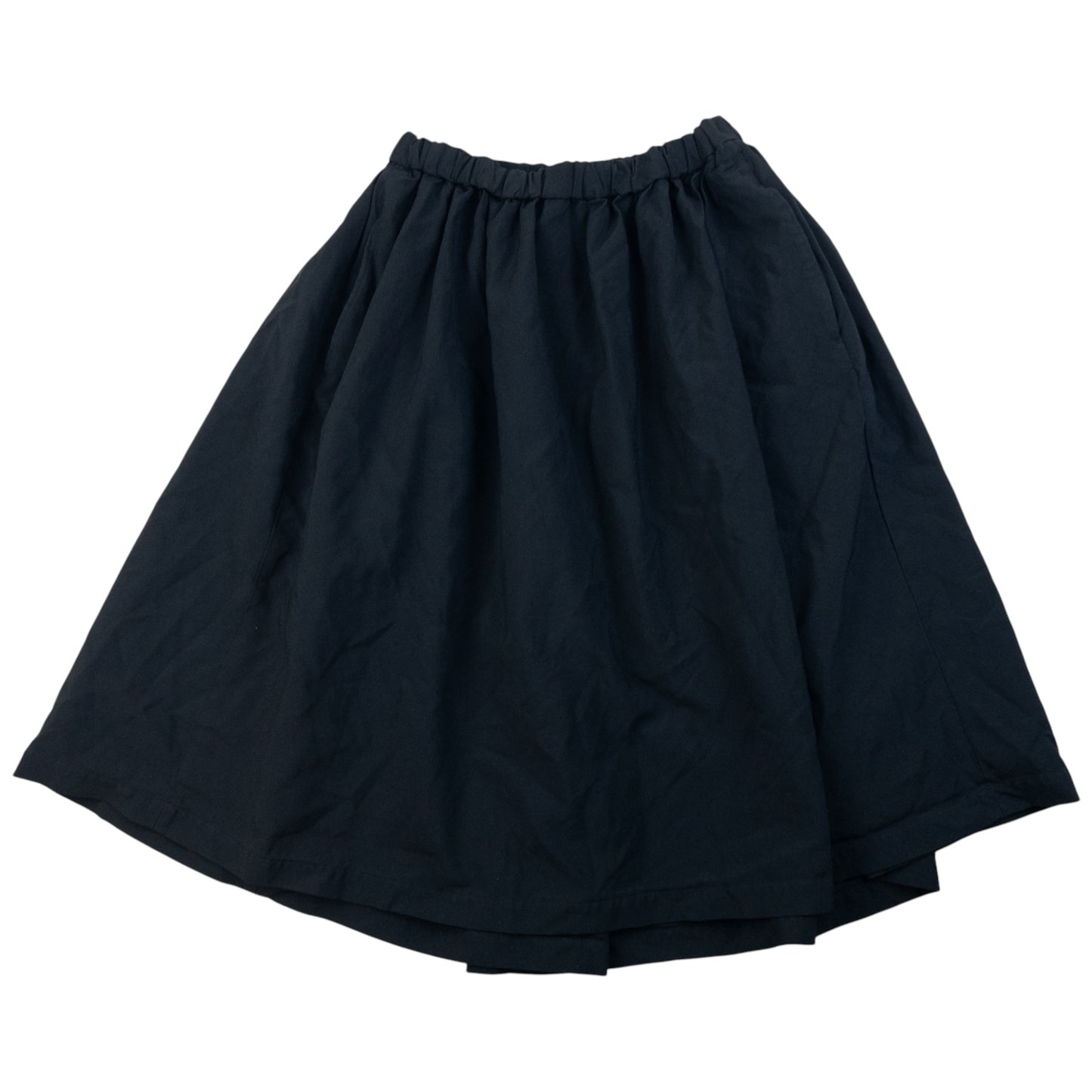 COMME DES GARCONS black vintage skirt full gathered design with elastic and drawstring waist