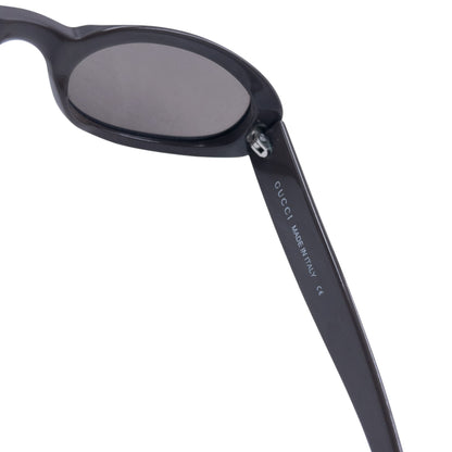 GUCCI sunglasses black thick plastic frame oval lenses model number on arms