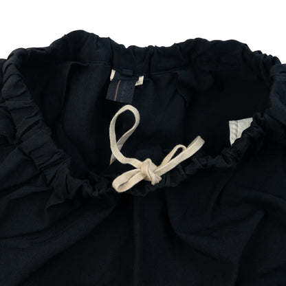 COMME DES GARCONS black vintage skirt full gathered design with elastic and drawstring waist