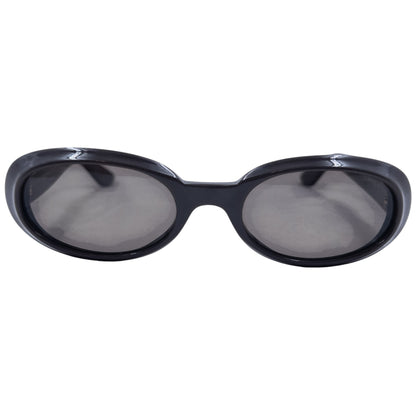 GUCCI sunglasses black thick plastic frame oval lenses model number on arms