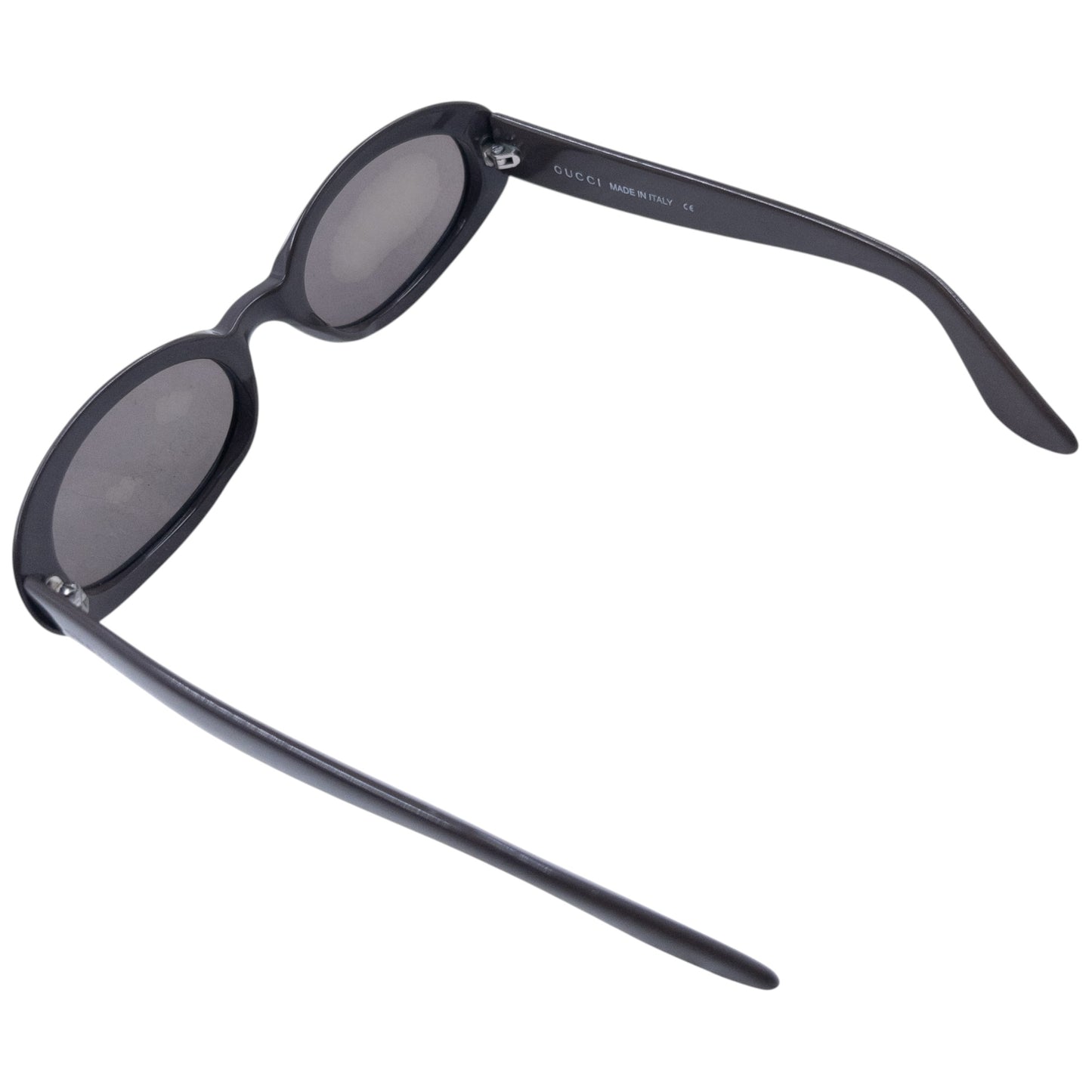 GUCCI sunglasses black thick plastic frame oval lenses model number on arms