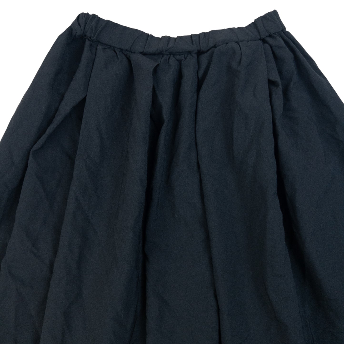 COMME DES GARCONS black vintage skirt full gathered design with elastic and drawstring waist
