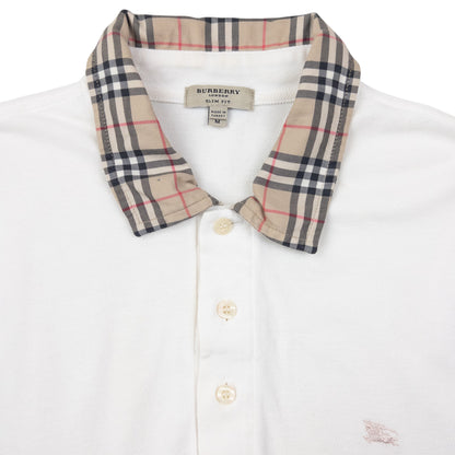 Vintage Burberry Nova Check Collar Polo Shirt Size M