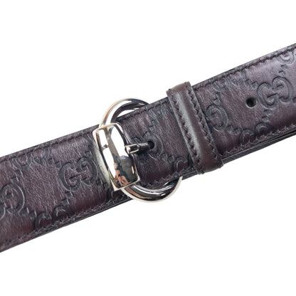 Vintage 2000s Gucci Embossed Monogram Leather Belt Size L