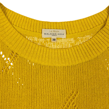 Vintage 90s Balenciaga La Mode Knit Sweater Vest Womens Size L