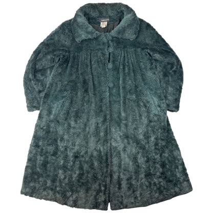 Vintage 80s Fendi 365 Faux Fur Button Up Jacket Womens Size XL