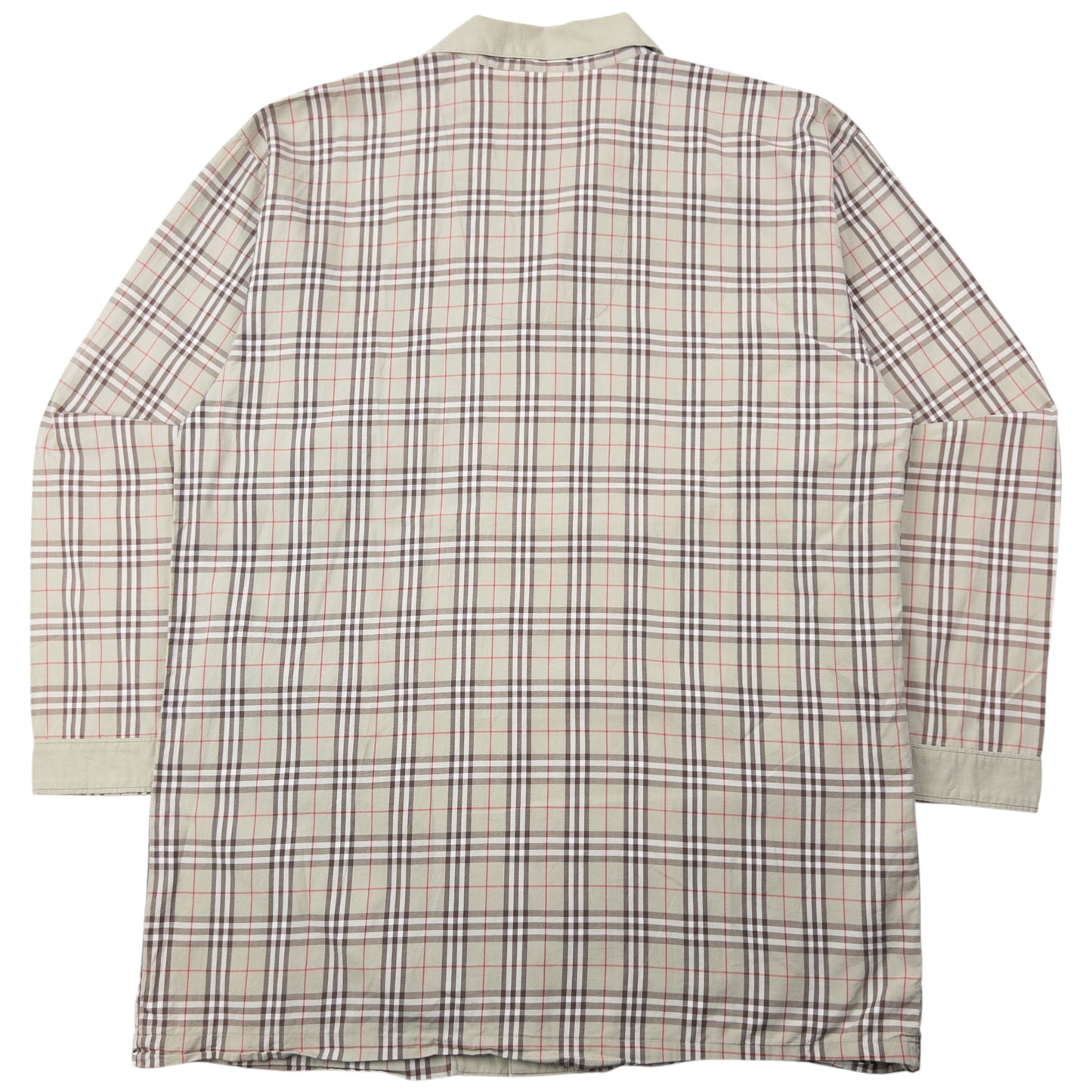 Vintage 90s Burberry Nova Check Long Sleeve Button Up Pyjama Shirt Size M