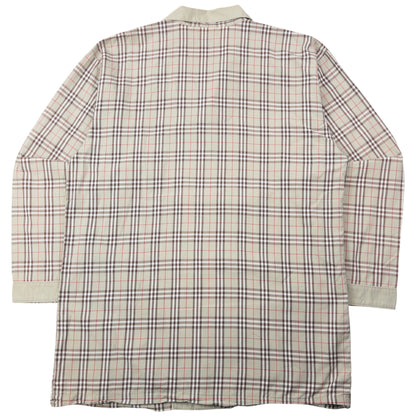 Vintage 90s Burberry Nova Check Long Sleeve Button Up Pyjama Shirt Size M
