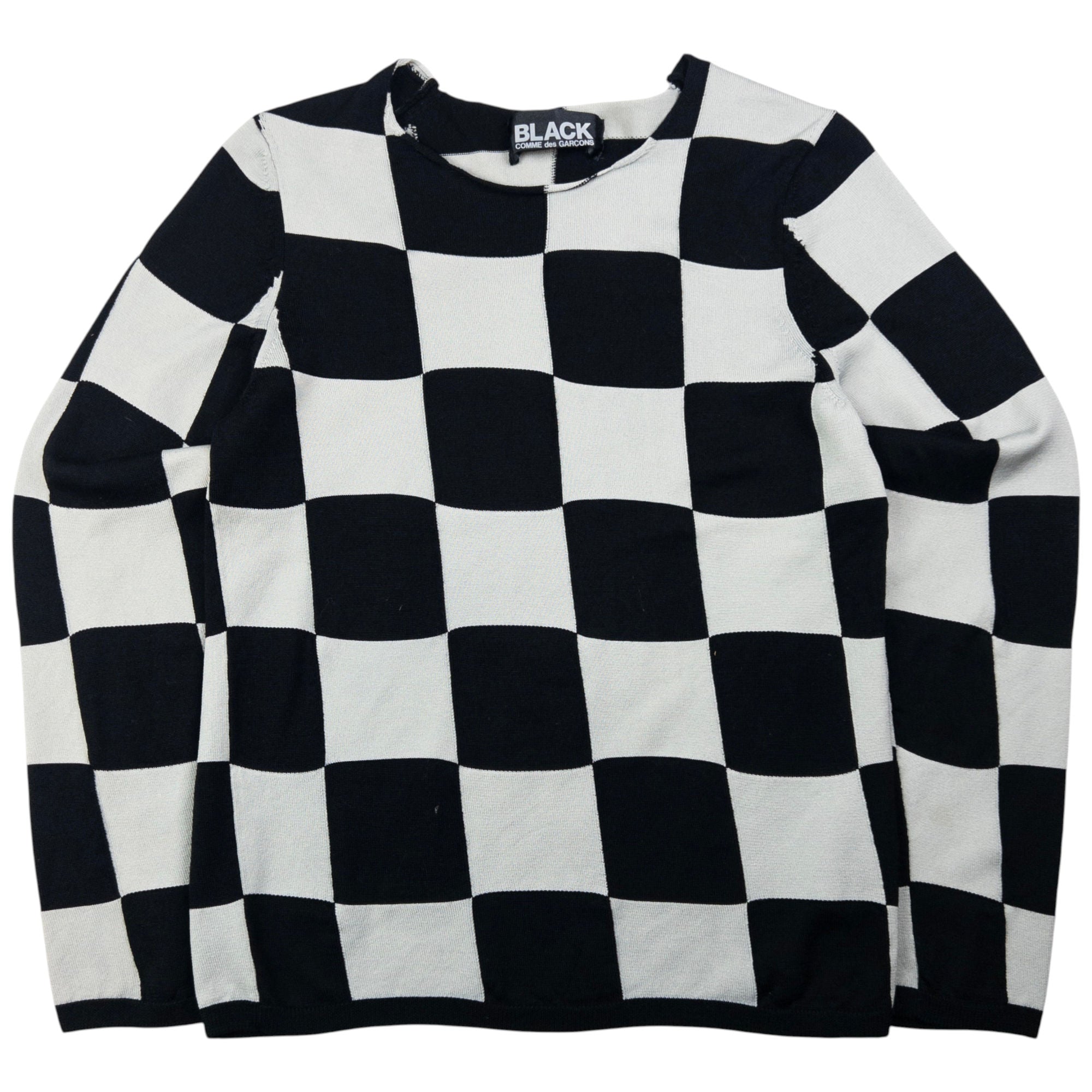 Vintage Comme Des Garçons BLACK Checkerboard Jumper Womens Size M
