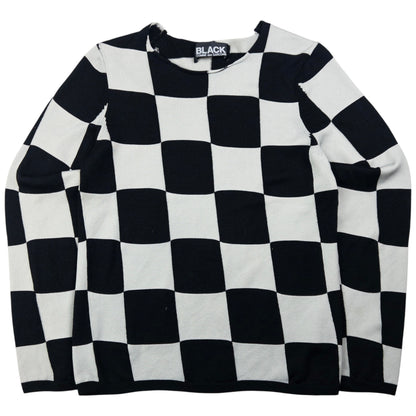 Vintage Comme Des Garçons BLACK Checkerboard Jumper Womens Size M