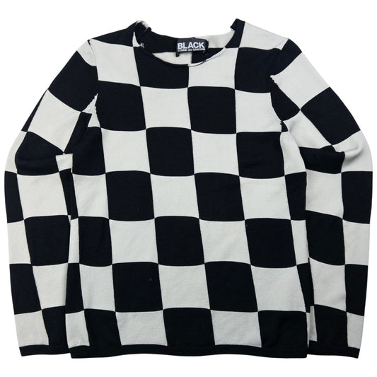 Vintage Comme Des Garçons BLACK Checkerboard Jumper Womens Size M