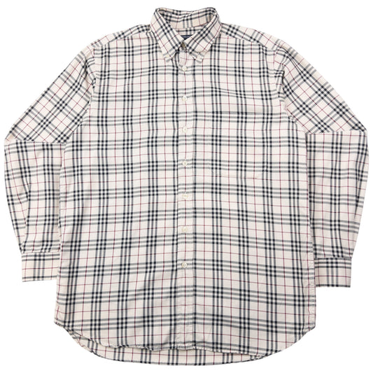 Vintage 2000s Burberry Nova Check Long Sleeve Button Up Shirt Size M