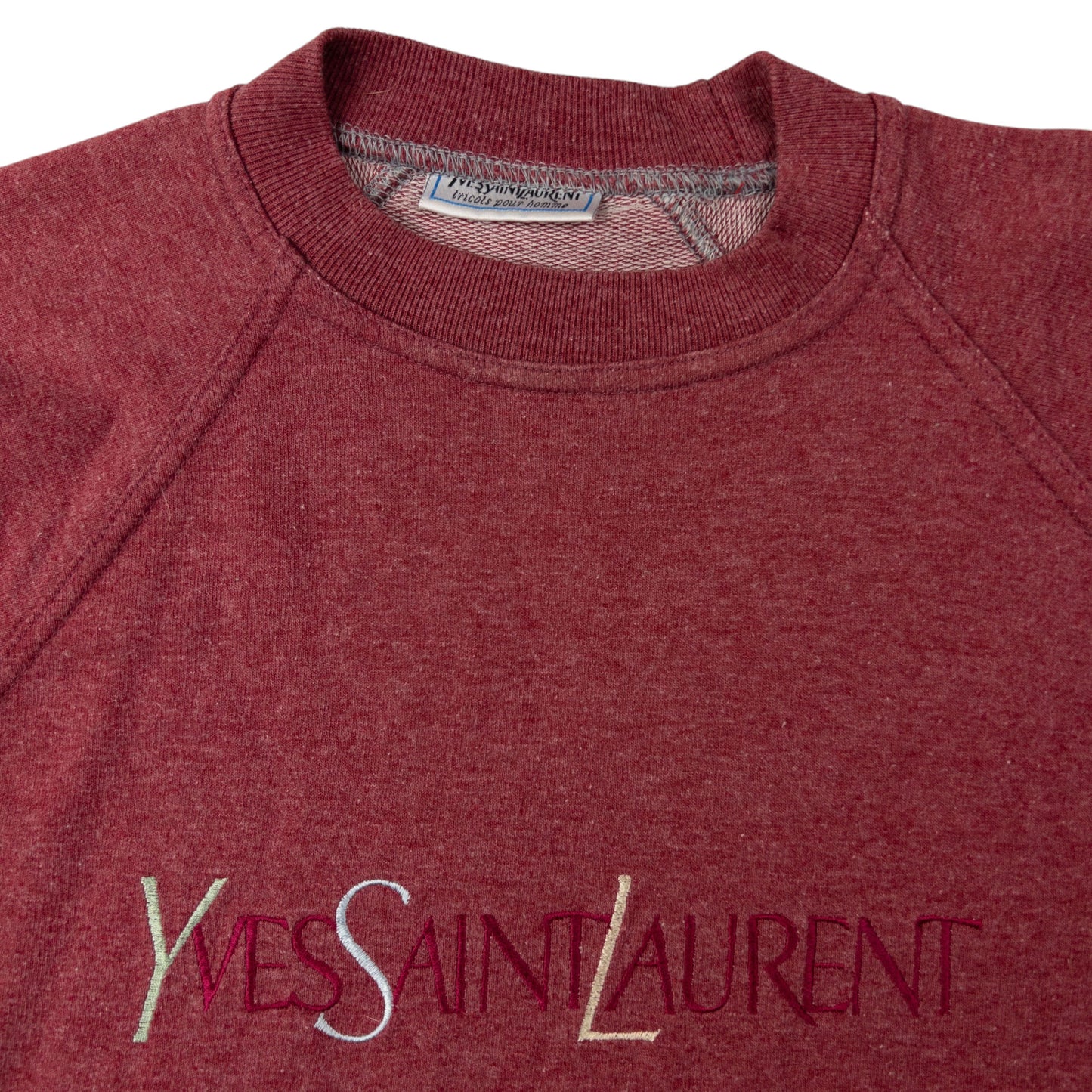 Vintage YSL Yves Saint Laurent Embroidered Sweatshirt Size M
