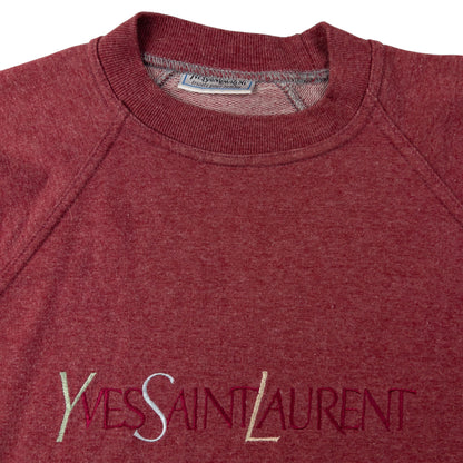 Vintage YSL Yves Saint Laurent Embroidered Sweatshirt Size M