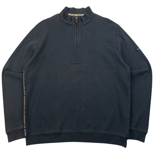 Vintage 2000s Burberry Golf Q Zip Sweatshirt Size S