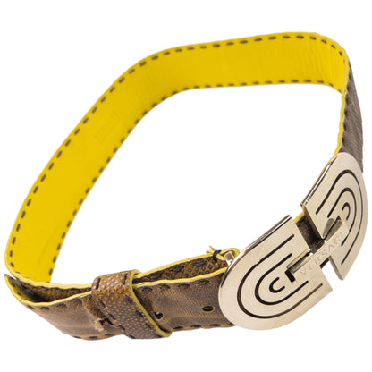 Vintage 90s Versace Snakeskin Leather Belt Size S