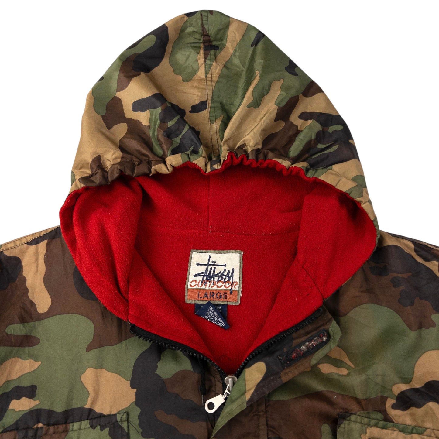 Vintage Stussy Outdoor Fleece Lined Zip Up Jacket Size L