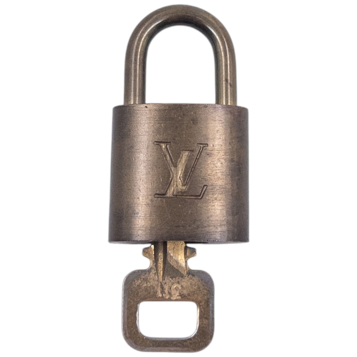 Vintage 2000s Louis Vuitton Embossed Mini Padlock & Key