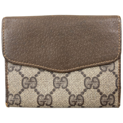 Vintage 80s Gucci Monogram Leather Wallet