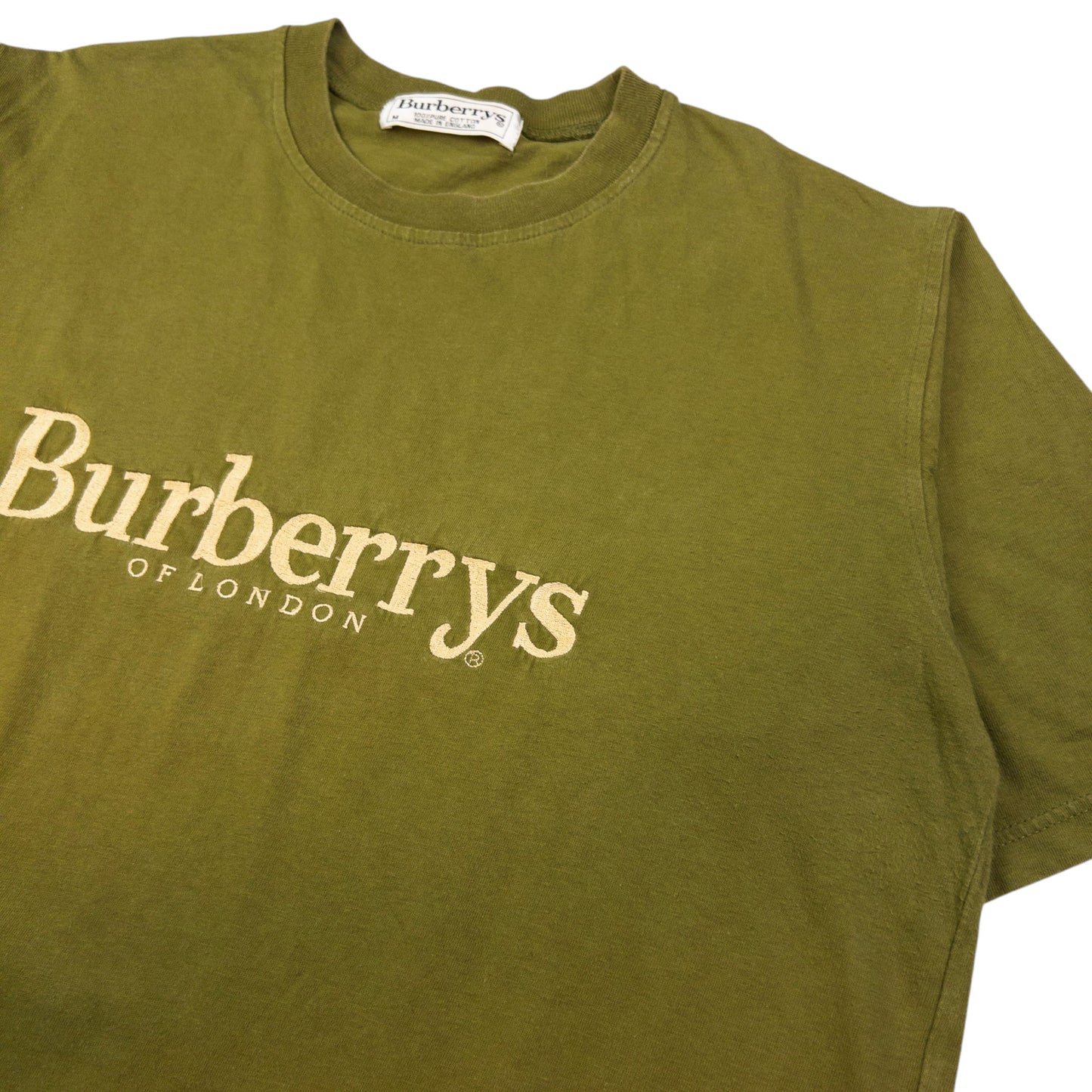Vintage Burberry Embroidered T Shirt Size M