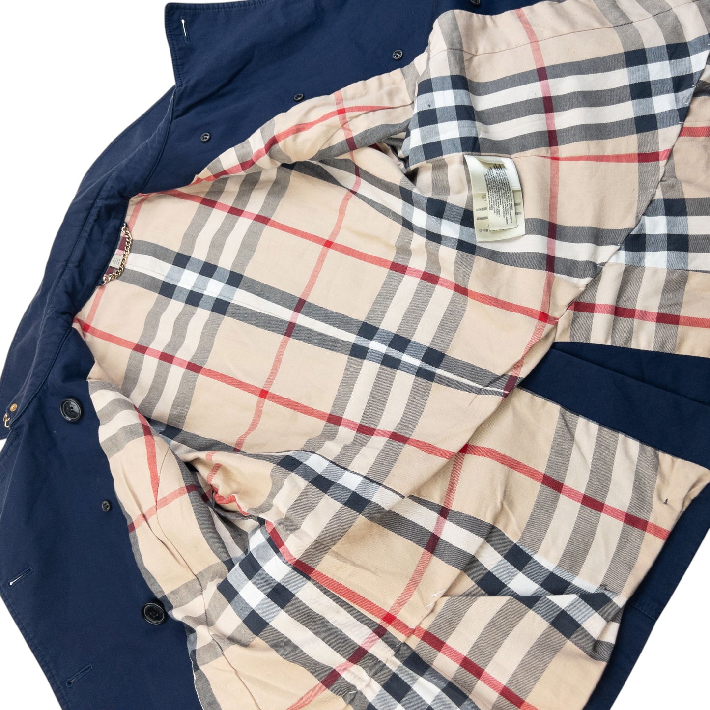 Vintage Burberry Nova Check Lined Belt Waist Jacket Womens Size M