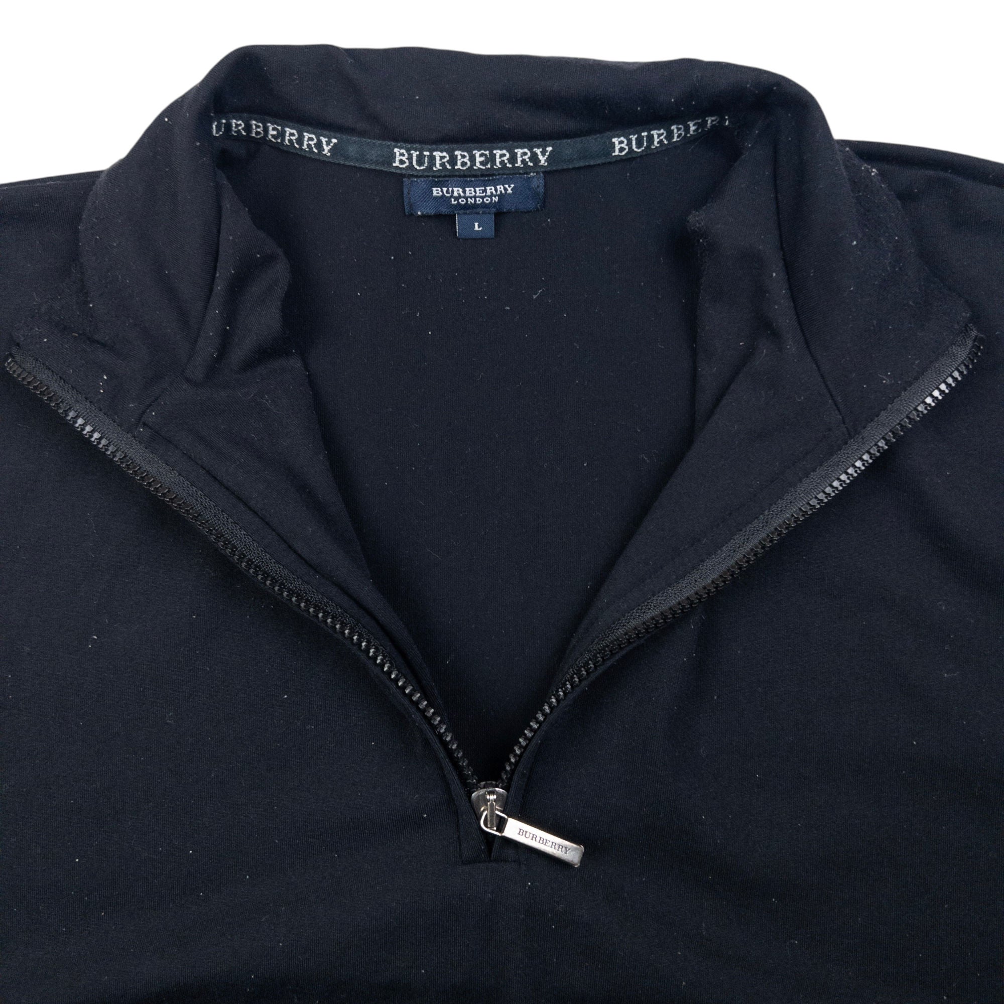 Vintage Burberry Q Zip Jumper Size M