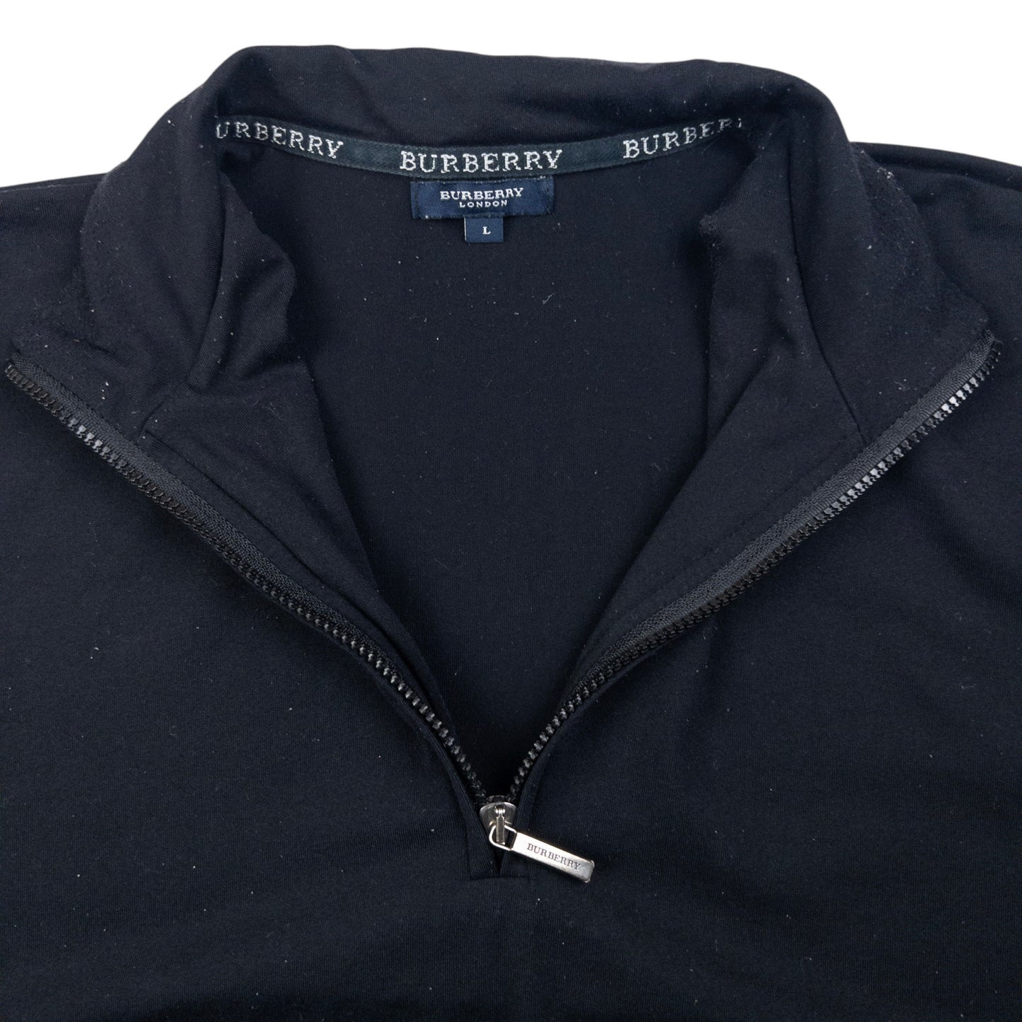 Vintage Burberry Q Zip Jumper Size M