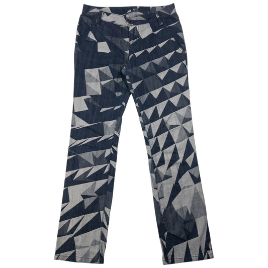 Vintage 2000s Issey Miyake A-POC Geometric Lightweight Denim Jeans Size W30