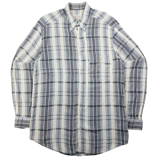 Vintage Armani Jeans Checkered Long Sleeve Button Up Shirt Size L