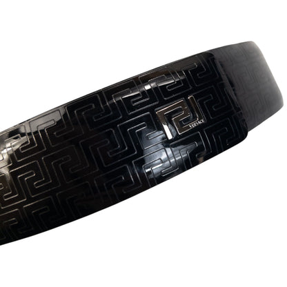 Vintage 90s Versace Pattern Leather Belt Size M