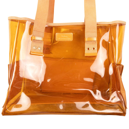 Vintage Dior Vinyl Tote Shoulder Bag