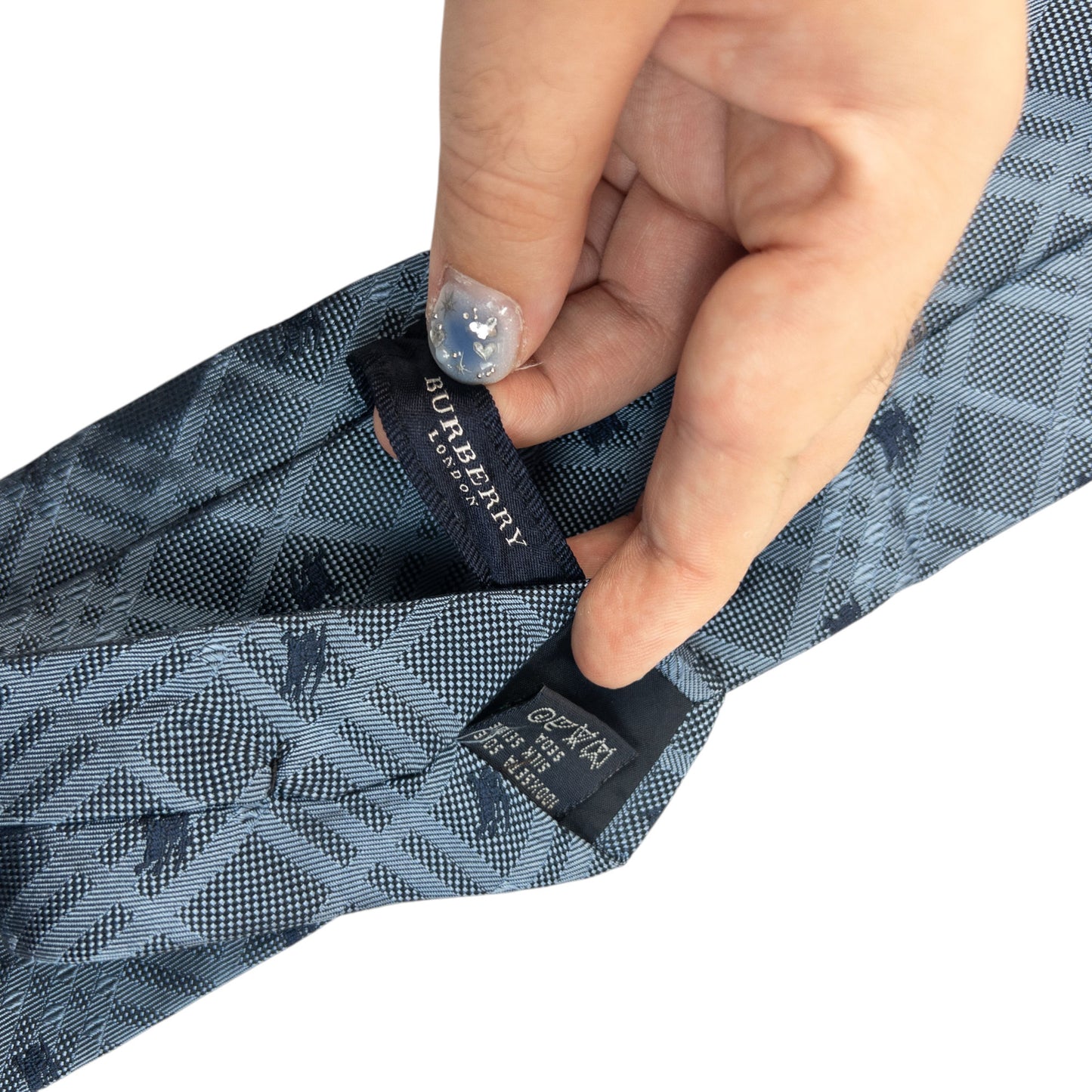 Vintage 2000s Burberry Nova Check Monogram Silk Tie