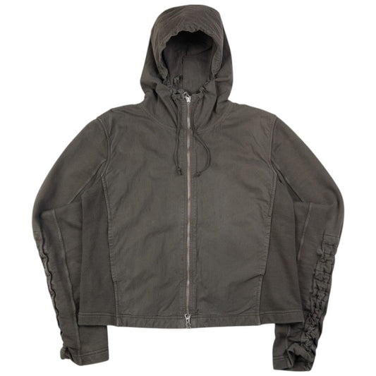 Vintage CP Company Ruched Sleeve Zip Up Hoodie Womens Size M