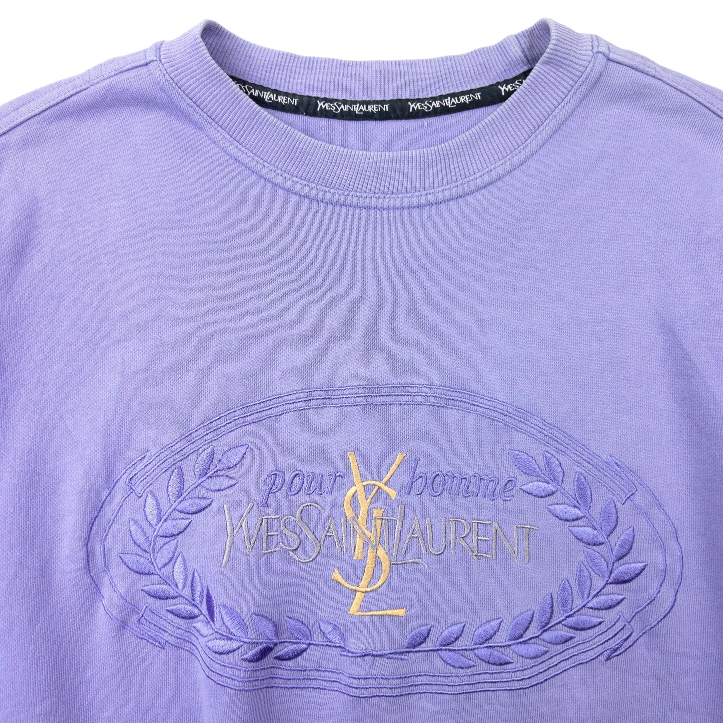 Vintage 90s YSL Yves Saint Laurent Embroidered Sweatshirt Size M
