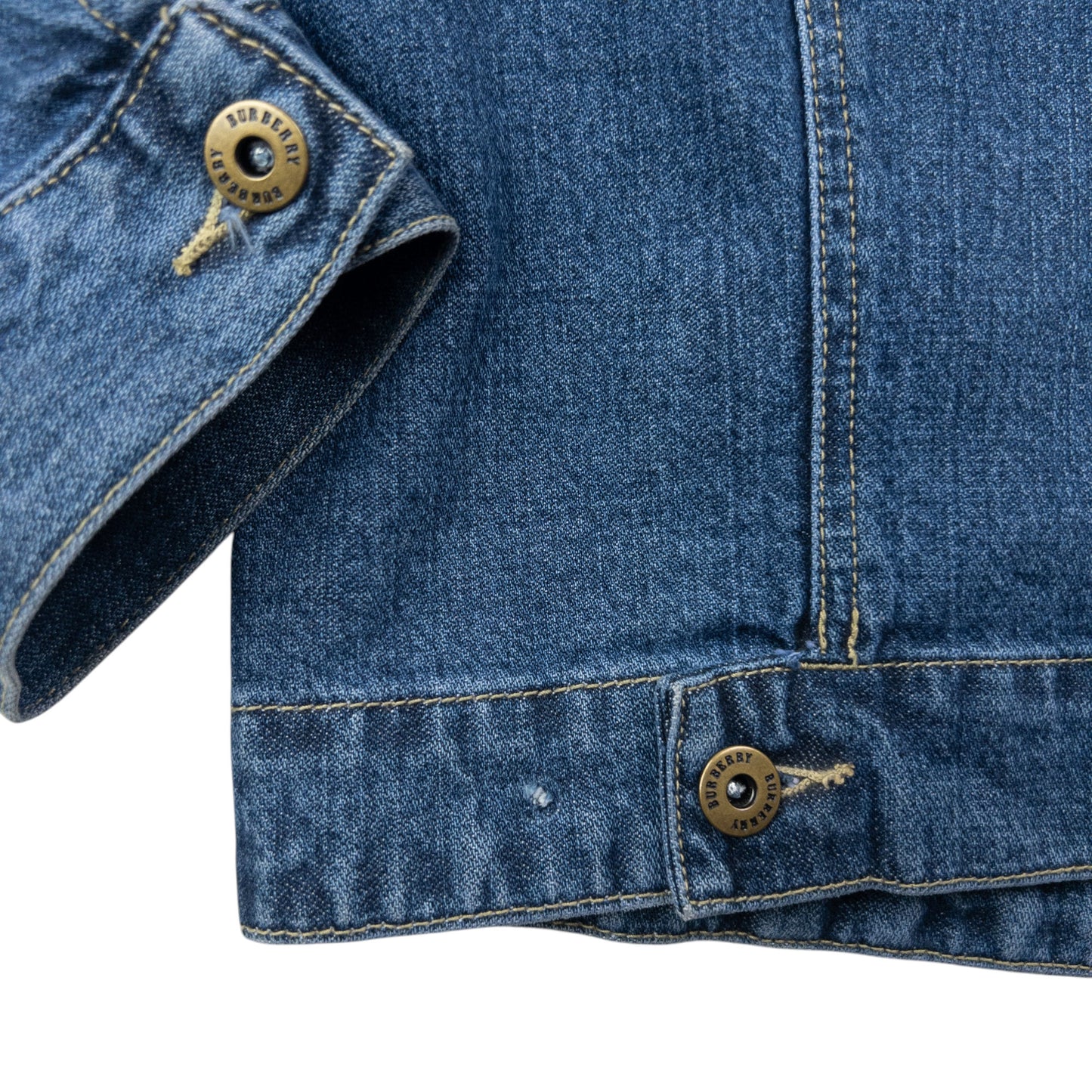 Vintage 2000s Burberry Button Up Denim Jacket Size M