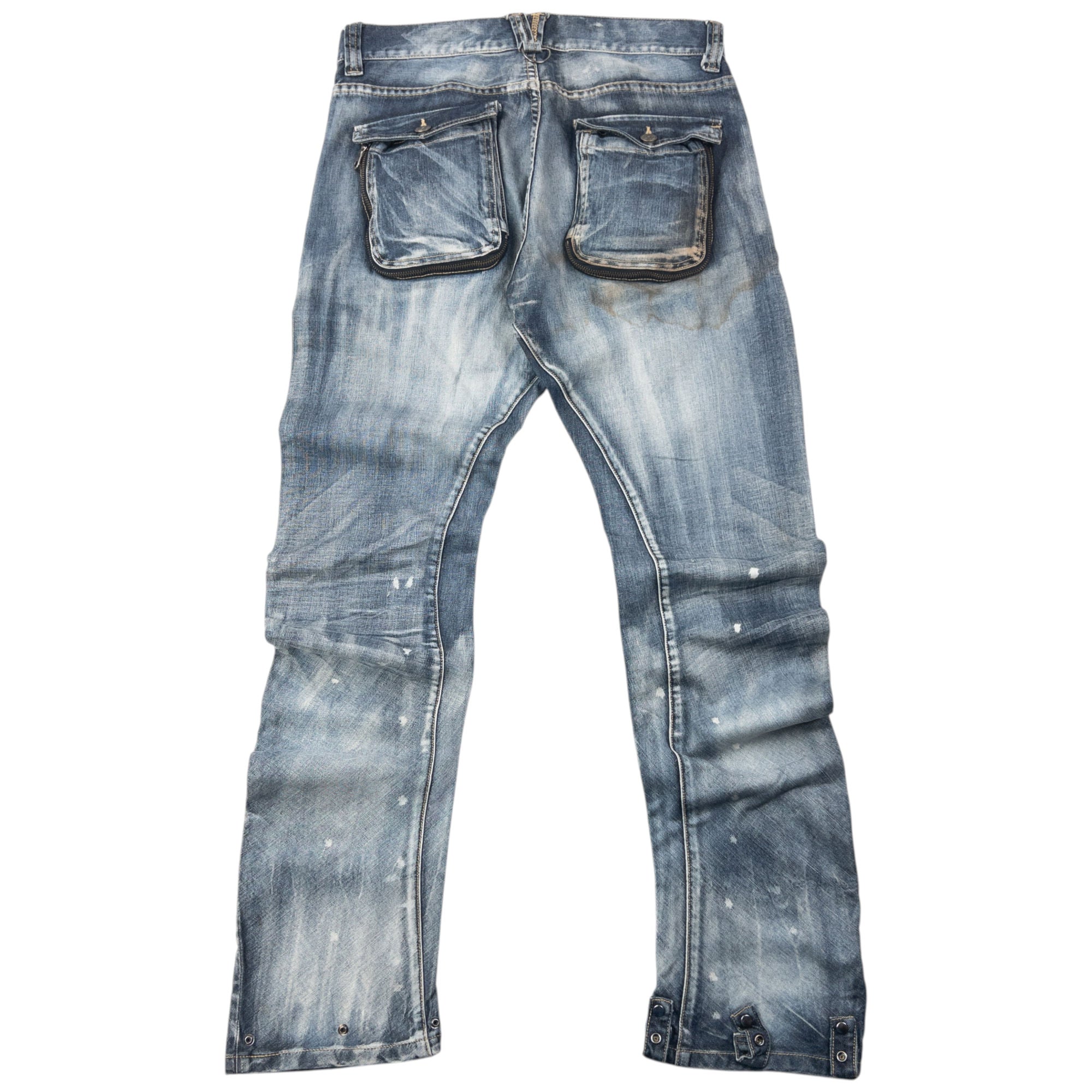 Vintage 2000s PPFM Curved Stacked Leg Denim Jeans Size W32