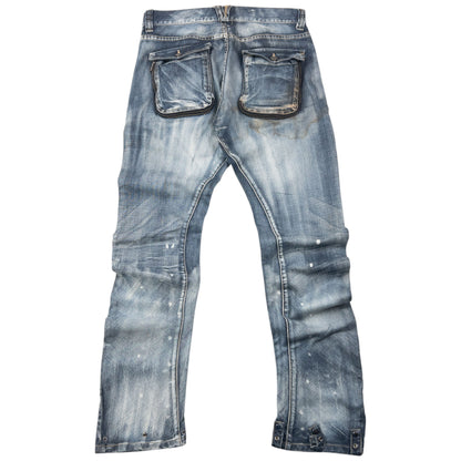 Vintage 2000s PPFM Curved Stacked Leg Denim Jeans Size W32