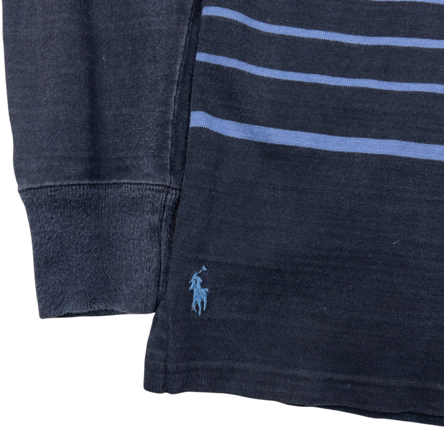 Vintage 90s Polo Ralph Lauren Striped Long Sleeve Rugby Polo Shirt Size S