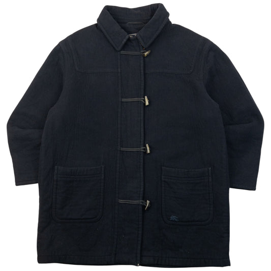Vintage 90s Burberry Wool Duffle Jacket Size XL