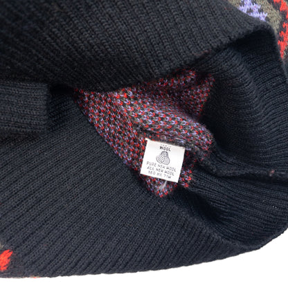 Vintage 80s YSL Yves Saint Laurent Pattern Knit Wool Jumper Size S