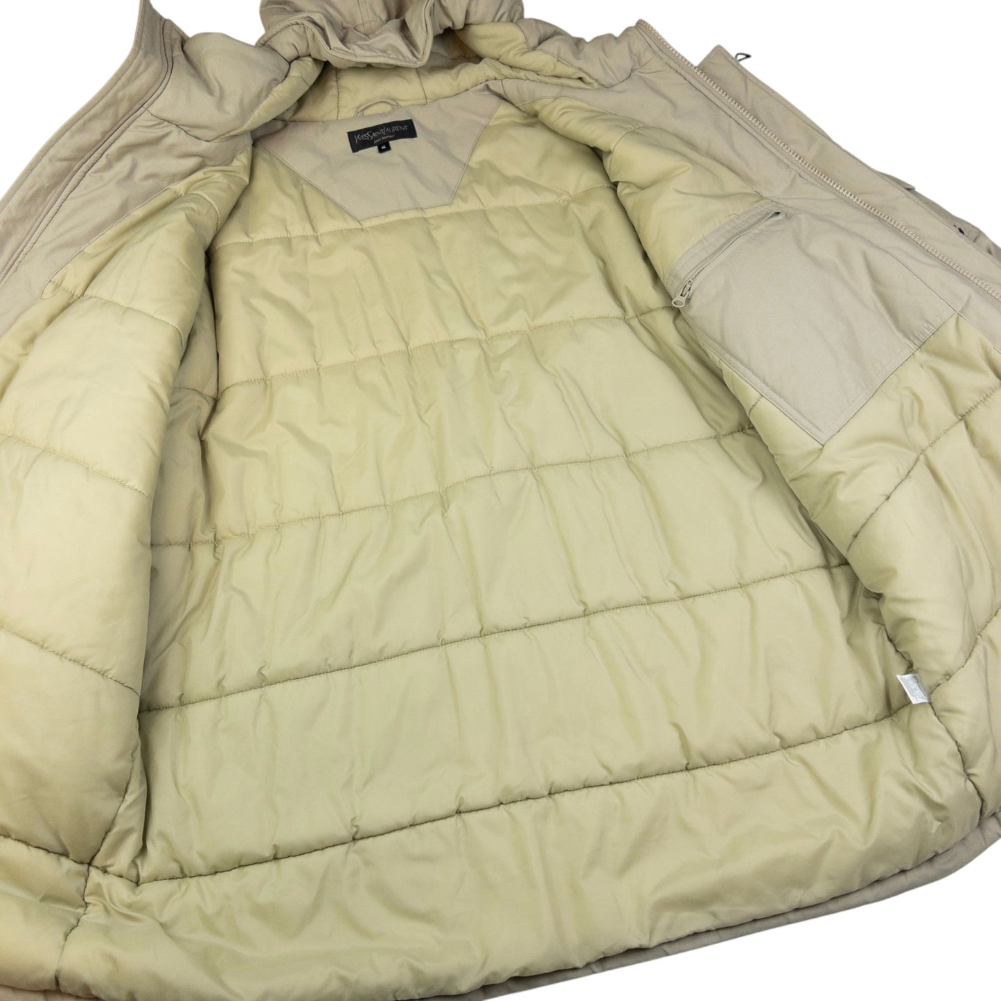 Vintage YSL Yves Saint Laurent Padded Zip Up Jacket Size XL