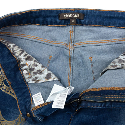 Vintage 2000s Roberto Cavalli Tribal Snake Skinny Jeans Womens Size W30
