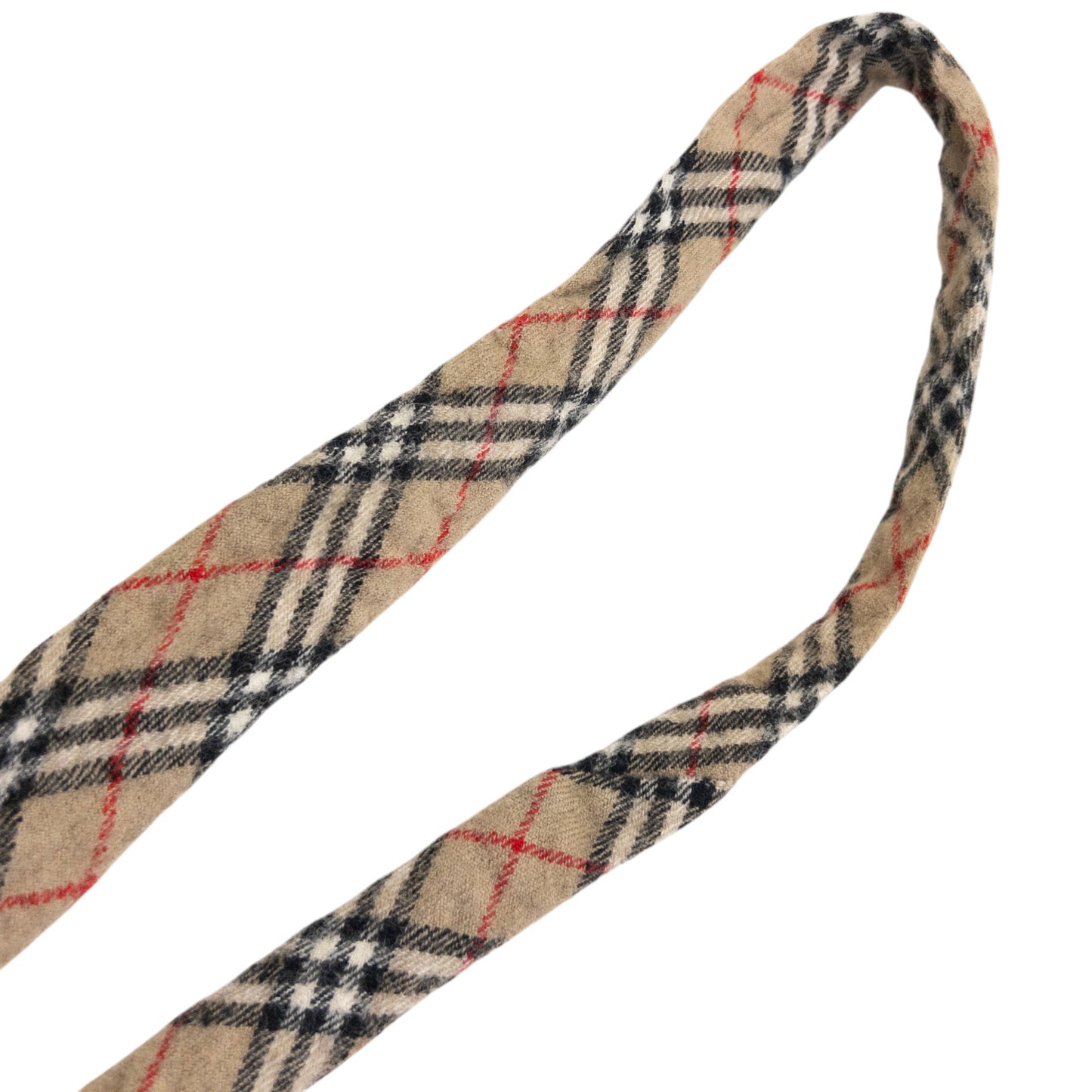 Vintage 90s Burberry Nova Check Wool Tie