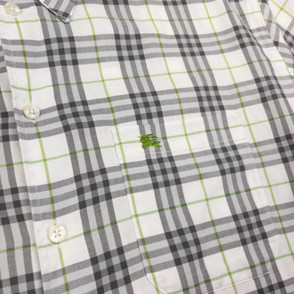 Vintage Burberry Nova Check Short Sleeve Button Up Shirt Size XL