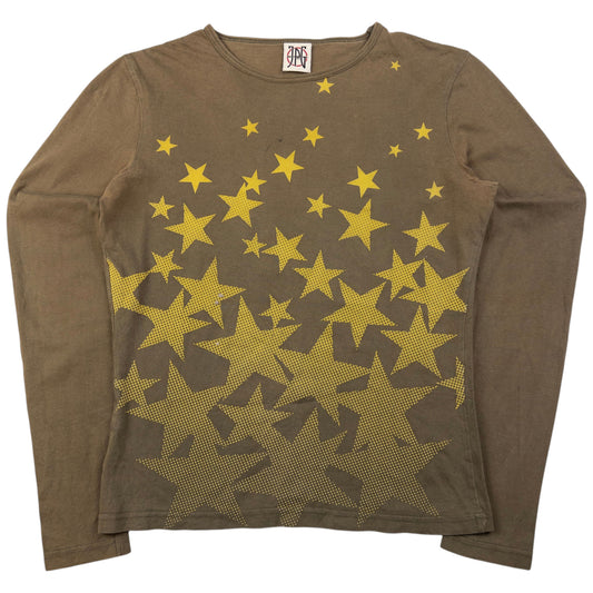 Vintage Jean Paul Gaultier JPG Long Sleeve Star Print T Shirt Womens Size S